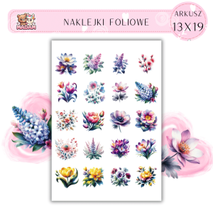 Naklejki Foliowe Kwiaty 13x19, Madam