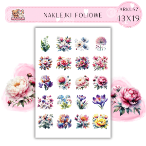 Naklejki Foliowe Kwiaty 13x19, Madam