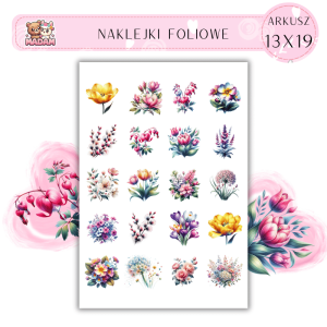 Naklejki Foliowe Kwiaty 13x19, Madam
