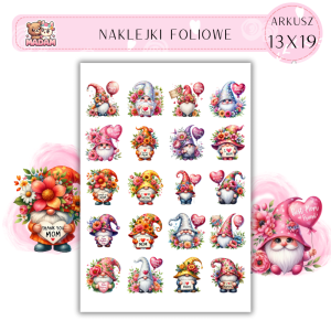Naklejki Foliowe Gnomy 13x19, Madam