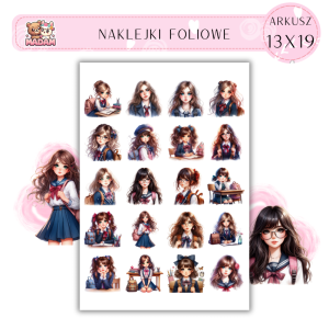 Naklejki Foliowe Uczennica 13x19, Madam