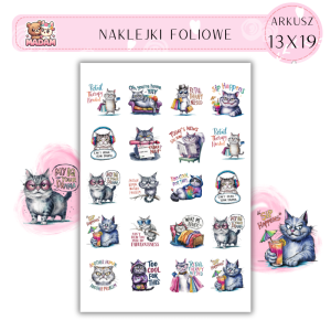 Naklejki Foliowe Cytaty Koty 13x19, Madam