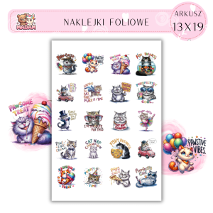 Naklejki Foliowe Cytaty Koty 13x19, Madam
