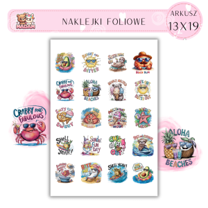 Naklejki Foliowe Cytaty Lato 13x19, Madam