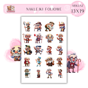 Naklejki Foliowe Dziadek 13x19, Madam