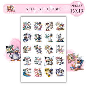 Naklejki Foliowe Cytaty Kaczka 13x19, Madam