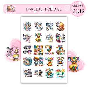 Naklejki Foliowe Cytaty Kaczka 13x19, Madam