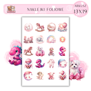 Naklejki Foliowe Różowe Inspiracje Baby 13x19, Madam