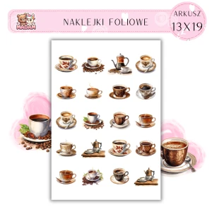 Naklejki Foliowe Filiżanka Kawa 13x19, Madam