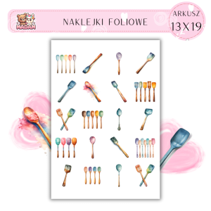 Naklejki Foliowe Łyżka Kuchnia 13x19, Madam
