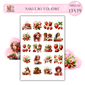 Naklejki Foliowe Truskawkowe Inspiracje 13x19, MaDam