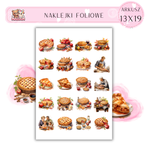 Naklejki Foliowe Tarta Cukiernia 13x19, Madam