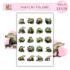 Naklejki Foliowe Krokodyl 13x19, Madam