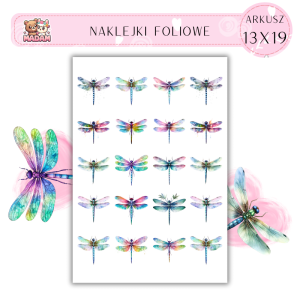 Naklejki Foliowe Ważka 13x19, Madam