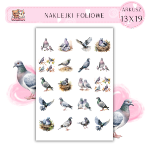 Naklejki Foliowe Gołąb 13x19, Madam