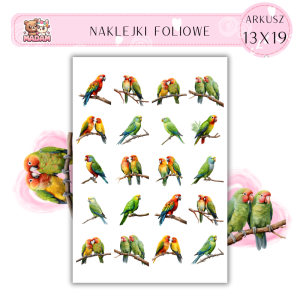 Naklejki Foliowe Papuga 13x19, Madam