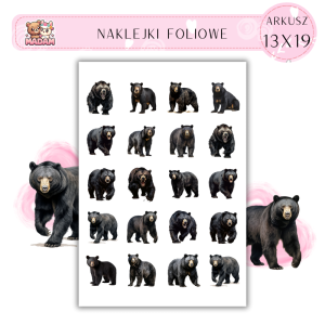 Naklejki Foliowe Niedźwiedź 13x19, Madam