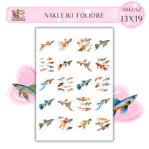 Naklejki Foliowe Ryby 13x19, MaDam