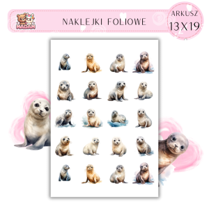 Naklejki Foliowe Foka 13x19, MaDam