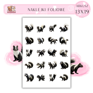 Naklejki Foliowe Skunks 13x19, MaDam