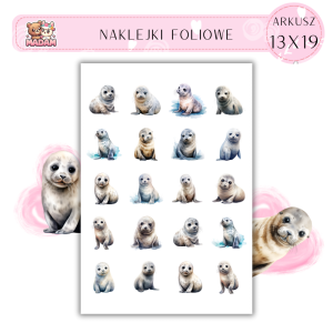 Naklejki Foliowe Foki 13x19, MaDam