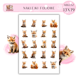 Naklejki Foliowe Lisek 13x19, MaDam