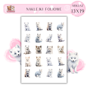 Naklejki Foliowe Lis Polarny 13x19, MaDam