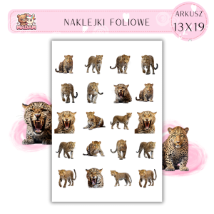 Naklejki Foliowe Lampart 13x19, MaDam