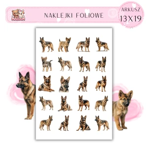 Naklejki Foliowe Pies Owczarek Niemiecki 13x19, MaDam