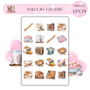 Naklejki Foliowe Piekarnia Cukiernia 13x19, MaDam