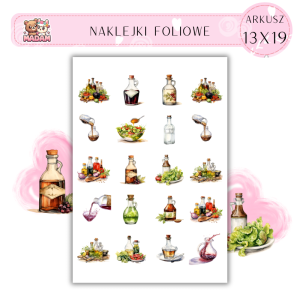 Naklejki Foliowe Ocet Winny 13x19, MaDam