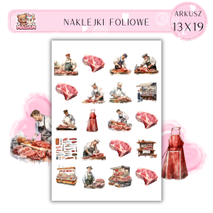 Naklejki Foliowe Mięso Sklep 13x19, MaDam