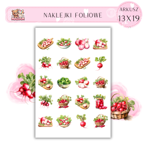 Naklejki Foliowe Rzodkiewka 13x19, MaDam