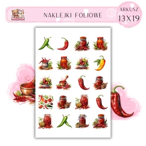 Naklejki Foliowe Papryka Chili 13x19, MaDam