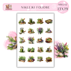 Naklejki Foliowe Zioła 13x19, MaDam