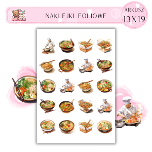 Naklejki Foliowe Azjatyckie Jedzenie 13x19, MaDam