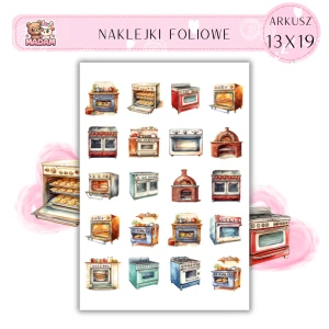 Naklejki Foliowe Pieczenie Piec Piekarnik 13x19, MaDam