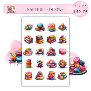 Naklejki Foliowe Makaroniki Ciasteczka 13x19, MaDam