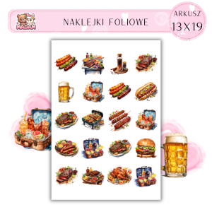 Naklejki Foliowe Jedzenie Grill 13x19, MaDam