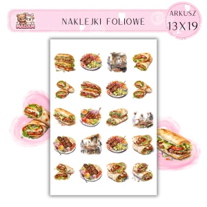 Naklejki Foliowe Fast Food Tortilla 13x19, MaDam