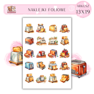 Naklejki Foliowe Tosty 13x19, MaDam