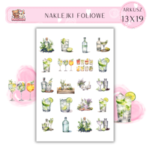 Naklejki Foliowe Orzeźwiające Napoje 13x19, MaDam
