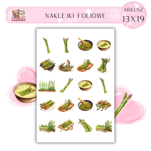 Naklejki Foliowe Szparagi 13x19, MaDam