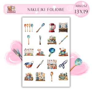 Naklejki Foliowe Kuchnia Gotowanie 13x19, MaDam
