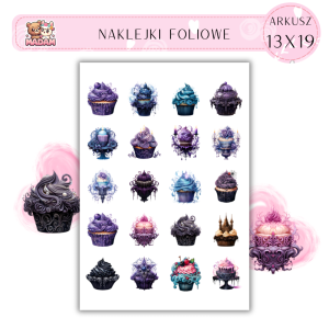 Naklejki Foliowe Magiczne Babeczki Ciastka 13x19, MaDam
