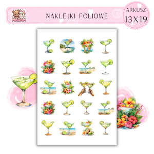 Naklejki Foliowe Drinki Koktajle na plaży 13x19, MaDam