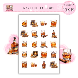 Naklejki Foliowe Whiskey 13x19, MaDam