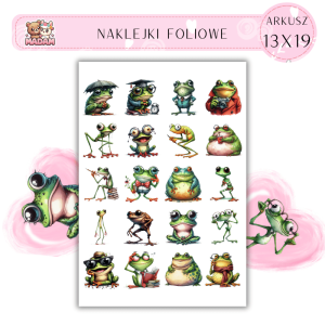 Naklejki Foliowe Żaby 13x19, MaDam