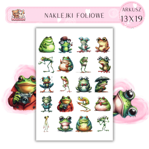Naklejki Foliowe Żaby 13x19, MaDam