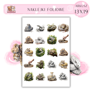 Naklejki Foliowe Węże 13x19, MaDam